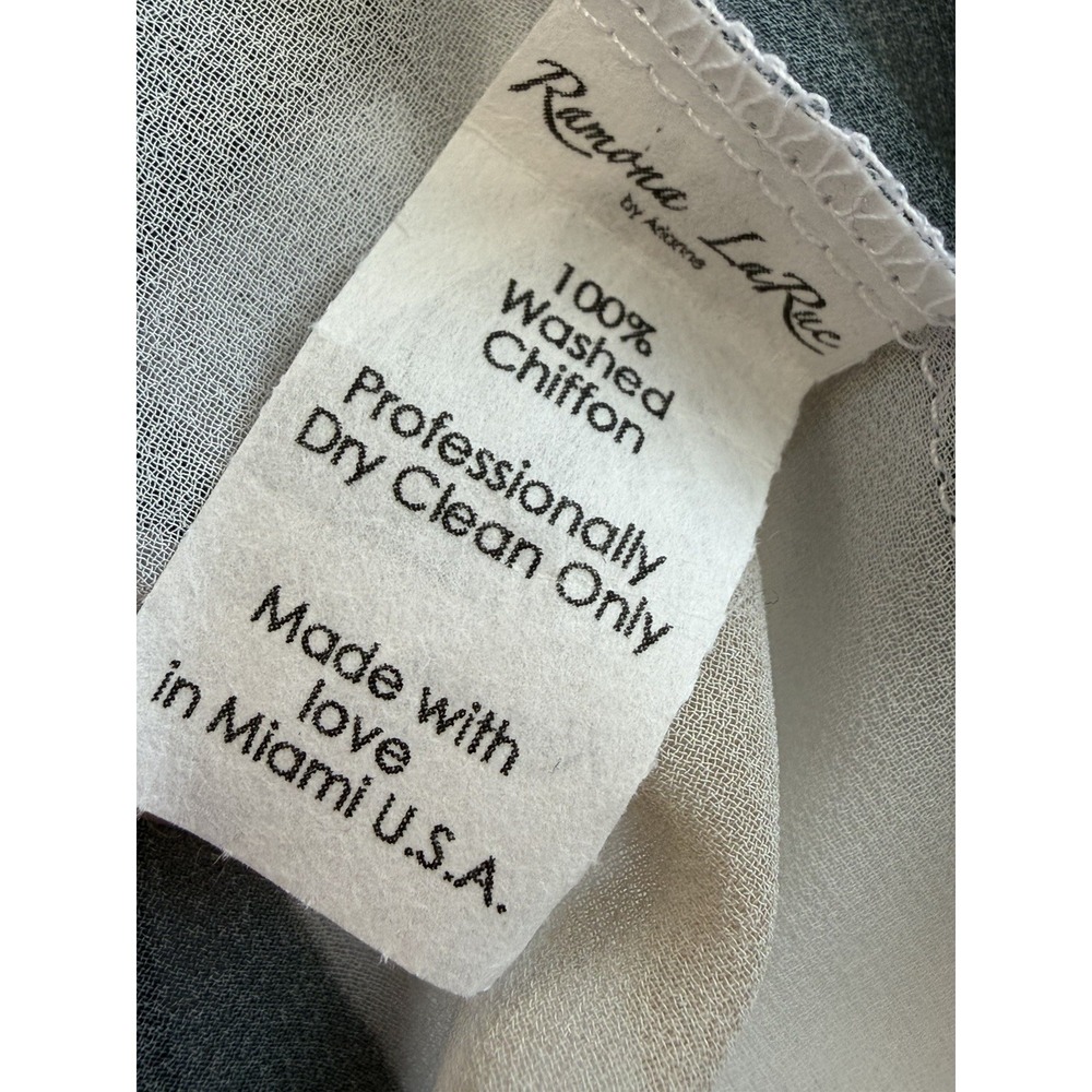 $265 Ramona LaRue By Arianne Erte Zebra Chiffon Kaftan OS Maxi Cover Up Miami - Picture 6 of 11